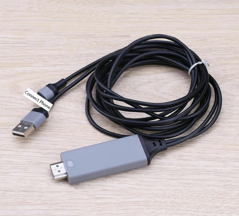 2 м 8-контактный HDMI tv HDTV AV видео кабель 1080P с usb зарядкой для iPad для iPhone X XS MAX XR 6 7 8 Plus 5 5S для ТВ-проектора