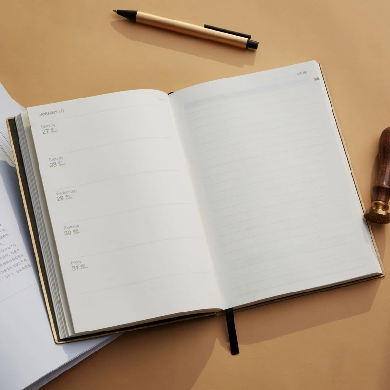 A5 Schedule Planner Notebook Schedule Book 18 Months Weekly School Office Agenda Dotted Journal.7-.12 D40