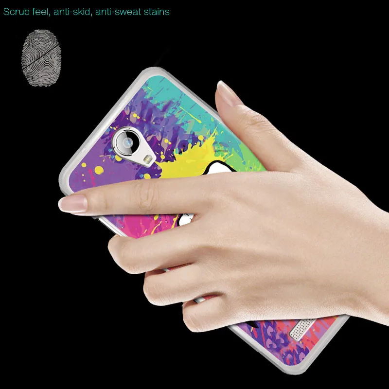 Five colors Soft TPU Phone Cases For Doogee X7 covers Silicone Cartoon Print Patterned Case / Pro Back |