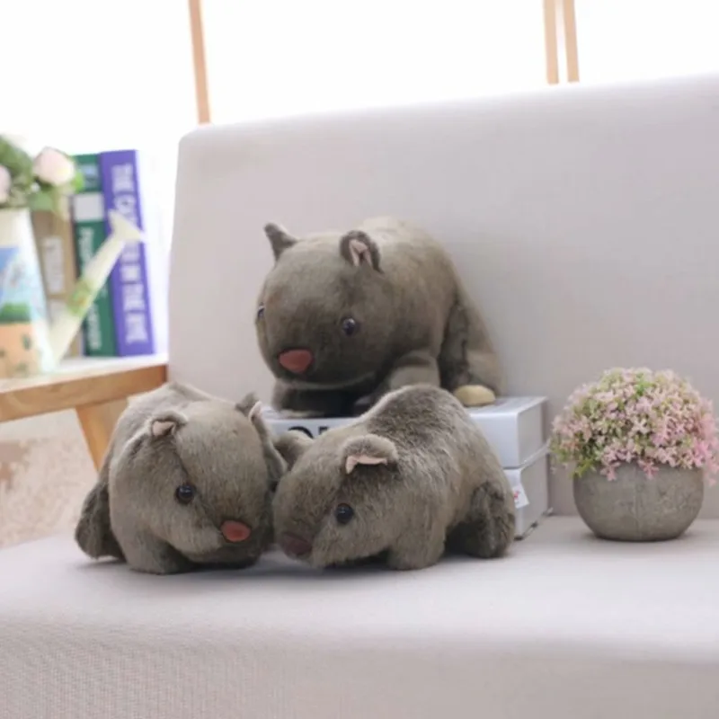 21-28cm Simulation Plush Wombat Guinea Pig Cavia Porcellus Toy Stuffed Lifelike Wild Animal Doll Children Gift Home Shop Decor | Игрушки и