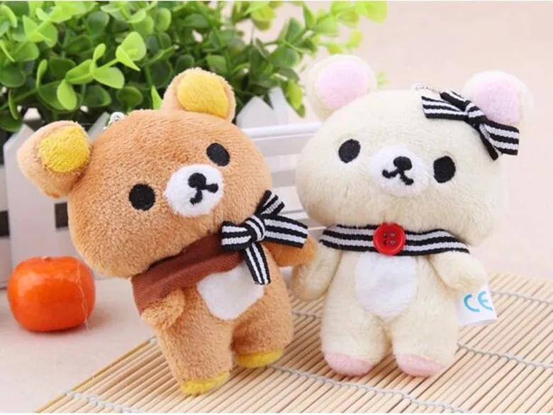 2017 2 шт./компл. Kawaii 11 см Lover Медведь Rilakkuma плюшевый игрушечный чучело мягкая фигурка