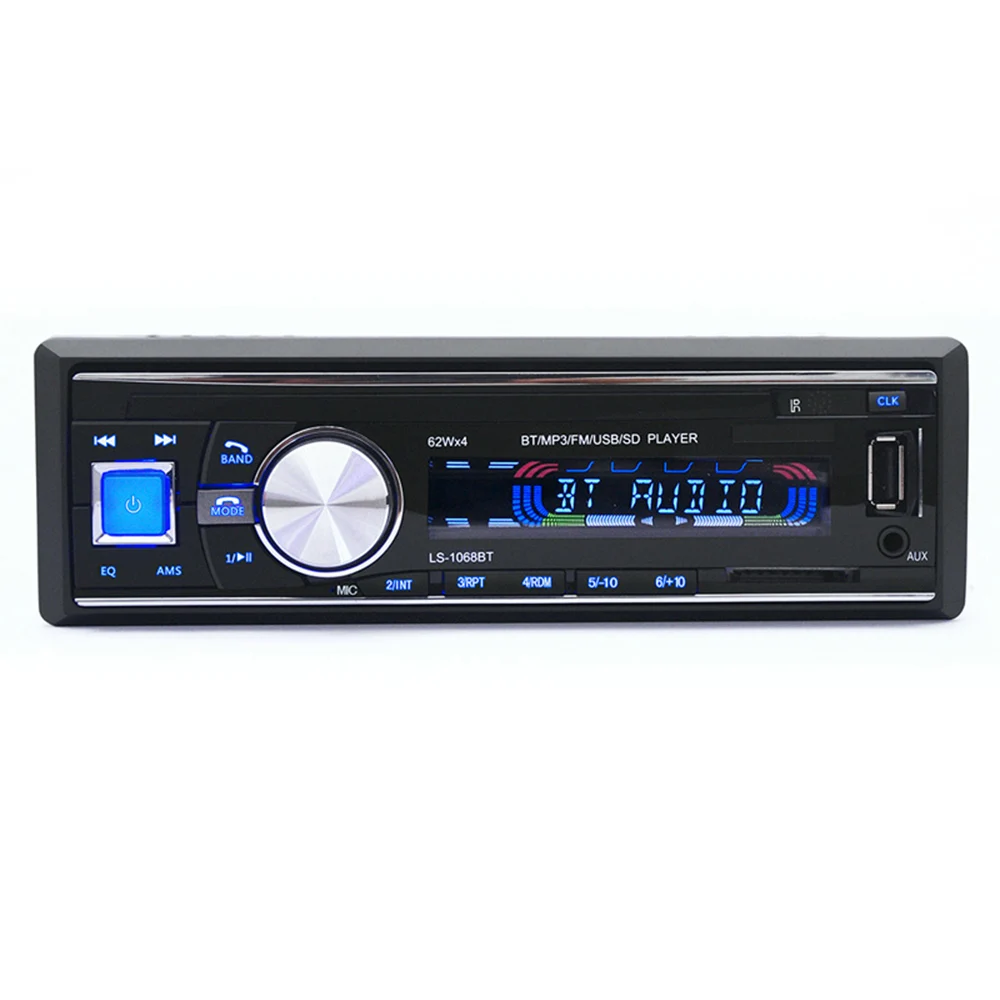 Громкой связи Car радио MP3 аудиоплеер Bluetooth стерео FM Поддержка USB SD AUX-IN 1 Din