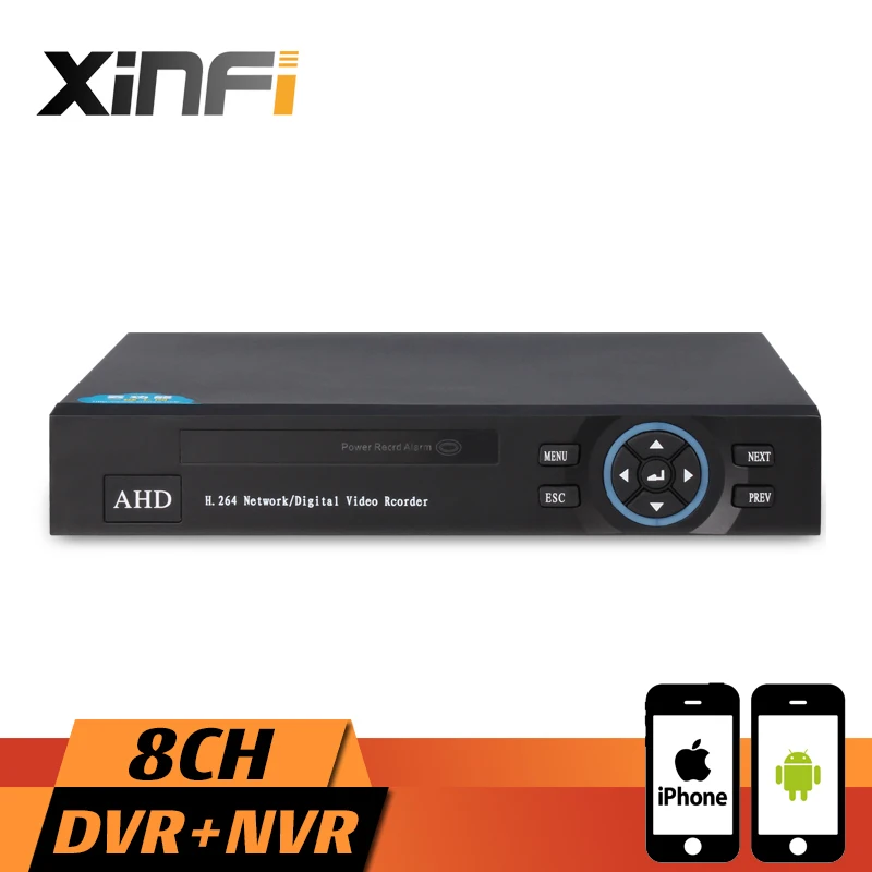 Xinfi CCTV 8CH HVR 1080P записывающее устройство HDMI выход AHD DVR 8 канальный NVR с поддержкой