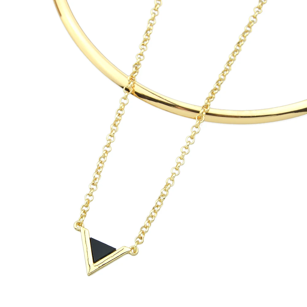 Kayshine Punk Rock Style Gold-Color Torques Chain with Geometric Pendant Choker Statement Necklace Designer for Women | Украшения и