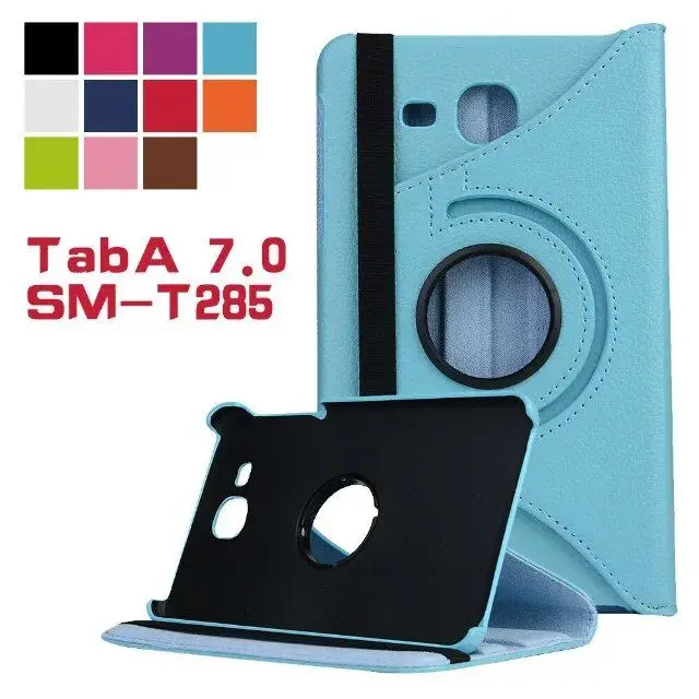 Вращающийся на 360 градусов чехол книжка с зернистой текстурой личи для Samsung Galaxy Tab