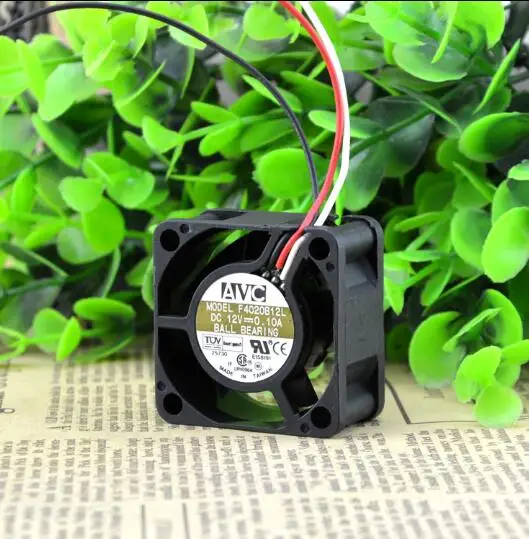 AVC F4020B12L 12В 0.10A 40*40*20 4 см 3-проводной шариковый серверный вентилятор
