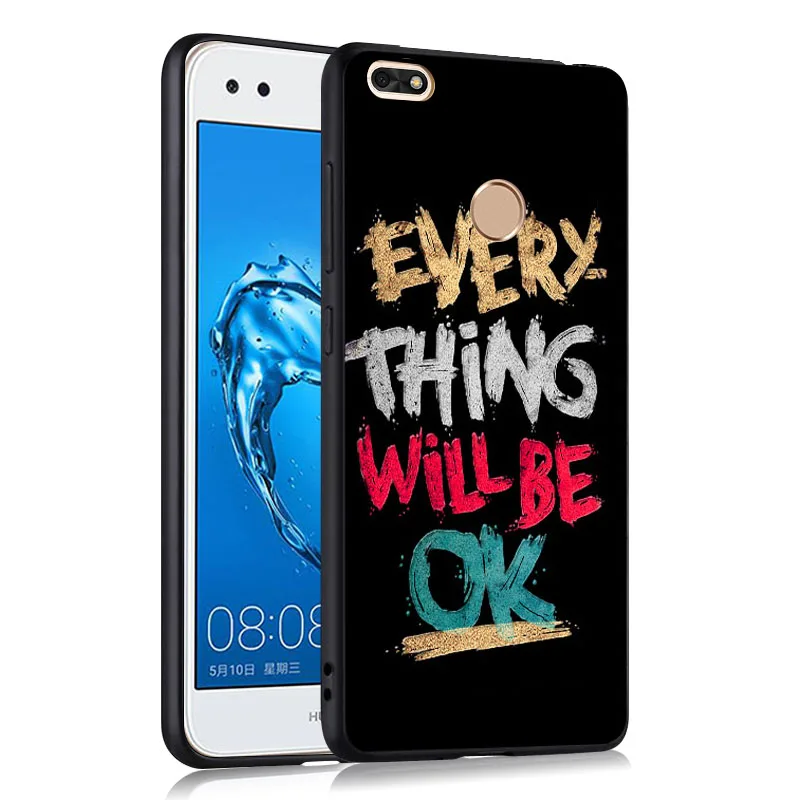 Huawei y6 Pro 2017 Case 3D Relief Painting Silicone Soft Back Cover For nova lite Cartoon p9 mini |