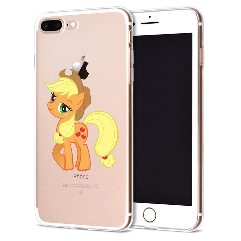 Чехол для Apple iPhone 6 6S 7 Plus X 10 милый маленький пони мягкий TPU чехол Оригинальный 8 B309 |