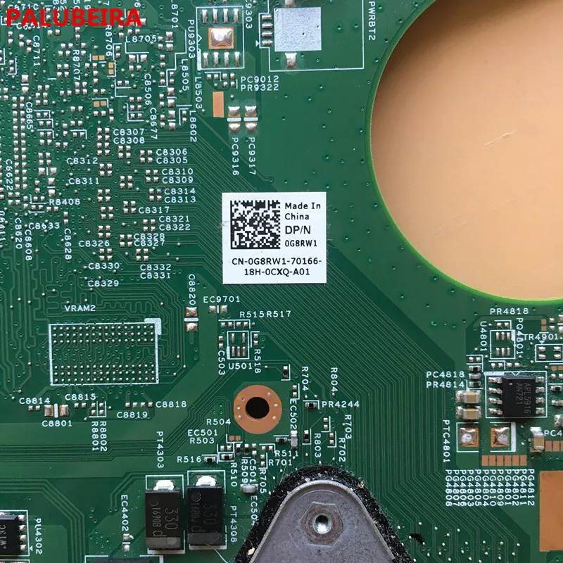 PALUBEIRA N5110 для DELL inspiron CN-0G8RW1 0G8RW1 G8RW1 DDR3 оригинальная тестовая материнская плата оригинальная работа
