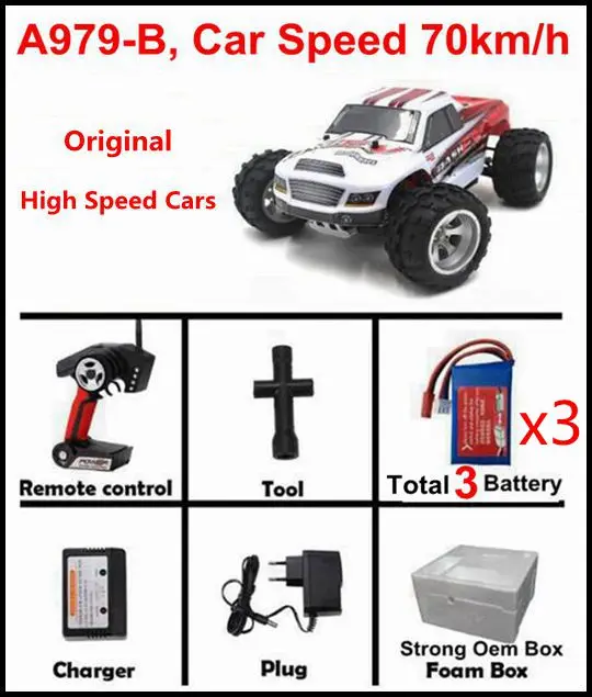 70kmH a979B 3 bty Модернизированный Wltoys A959-B A979-B Радиоуправляемый скоростной автомобиль 70 км/ч 85 км/ч Радиоуправляемый скоростной гоночный автомобиль высокоскоростной автомобиль ударопрочный внедорожный подарок VS 9115 автомобиль - Цвет: 70kmH a979B 3 bty