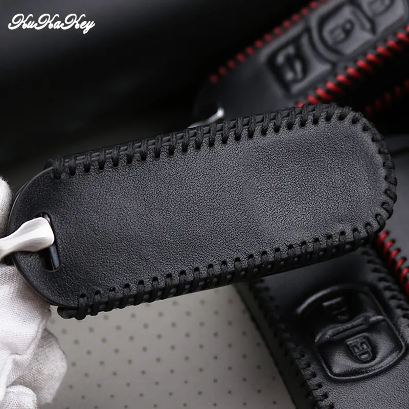 Leather Car Key Case Cover For Mazda 2 3 6 Axela Atenza CX-5 CX5 CX-7 CX-9 2014 2015 2016 2017 2&amp3 button Remote Holder Bag | Автомобили