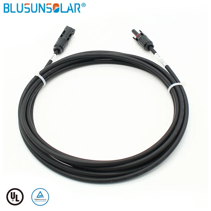 

20 pcs /Lot Solar PV Connector with 5 Meter 4 mm2 12 AWG solar Extension Cable With Connector CFP418-5BK