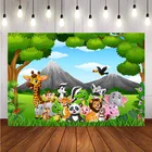Виниловый фон для фотосъемки с изображением леса в стиле сафари, зоопарка, животных, панды, жирафа, леса