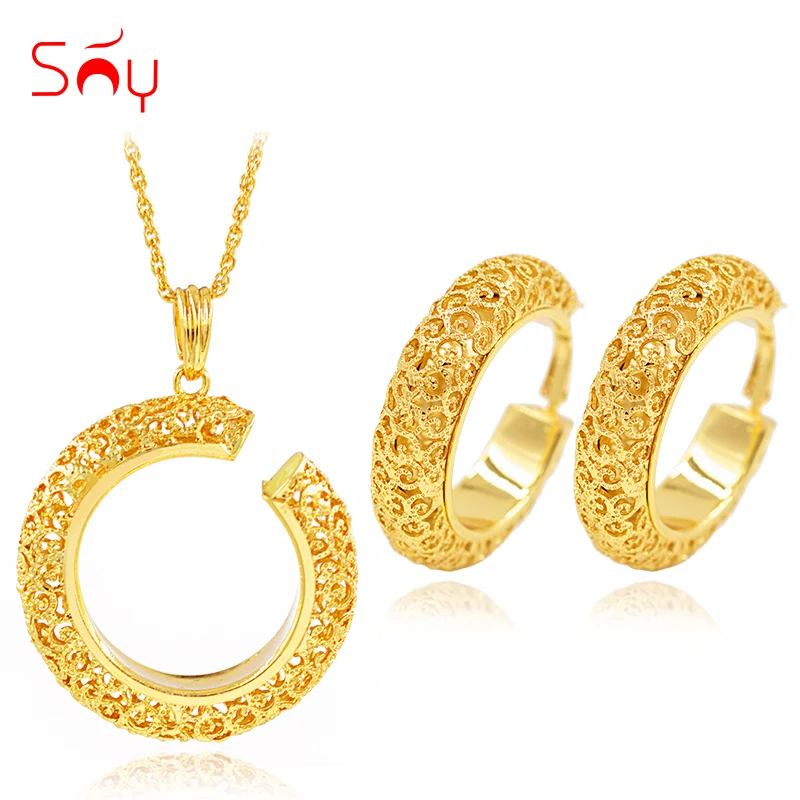 Sunny Jewelry романтические Ювелирные наборы для женщин колье серьги кулон большой