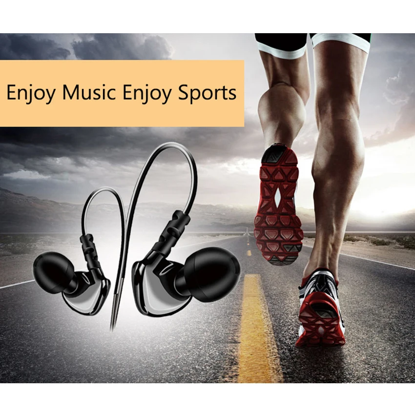 Наушники-вкладыши Aimitek спортивные стереонаушники с басами музыкальные гарнитуры