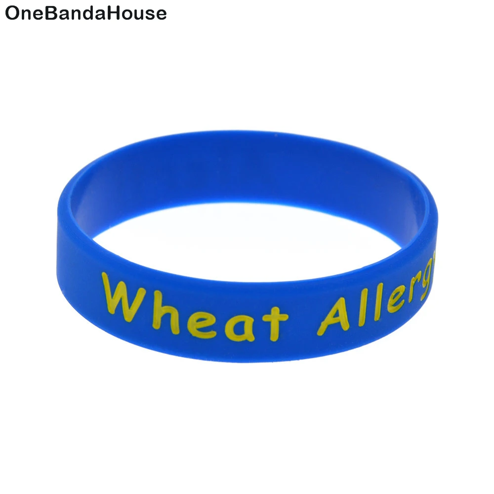 

OBH 50PCS Alert Wheat Allergy Silicone Bracelet Children Size 5 Colors