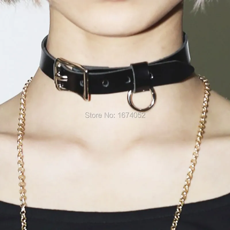 Ожерелье чокер ручной работы с металлической пряжкой и заклепками|choker collar