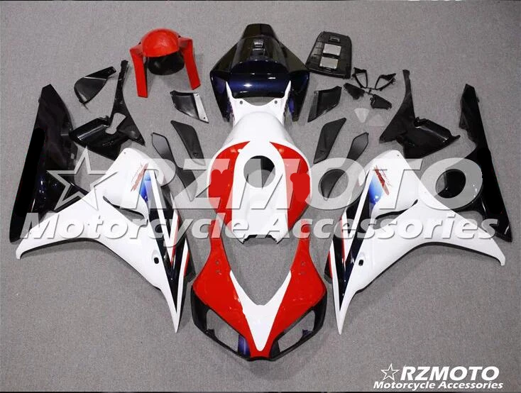 

Новый комплект обтекателей для мотоцикла ABS для Honda Cbr1000rr 2006-2007 красный белый черный No.0083