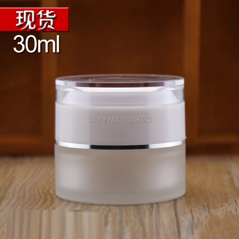 Матовая стеклянная банка для крема косметический контейнер банки макияжа с
