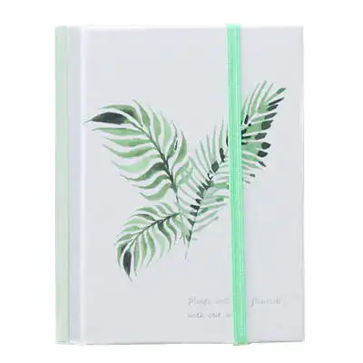 Пустой дневник Monstera, записная книжка, офисные школьные принадлежности, Подарочный бинт, уплотненный студенческий блокнот, пустой карманный блокнот, зеленый лист