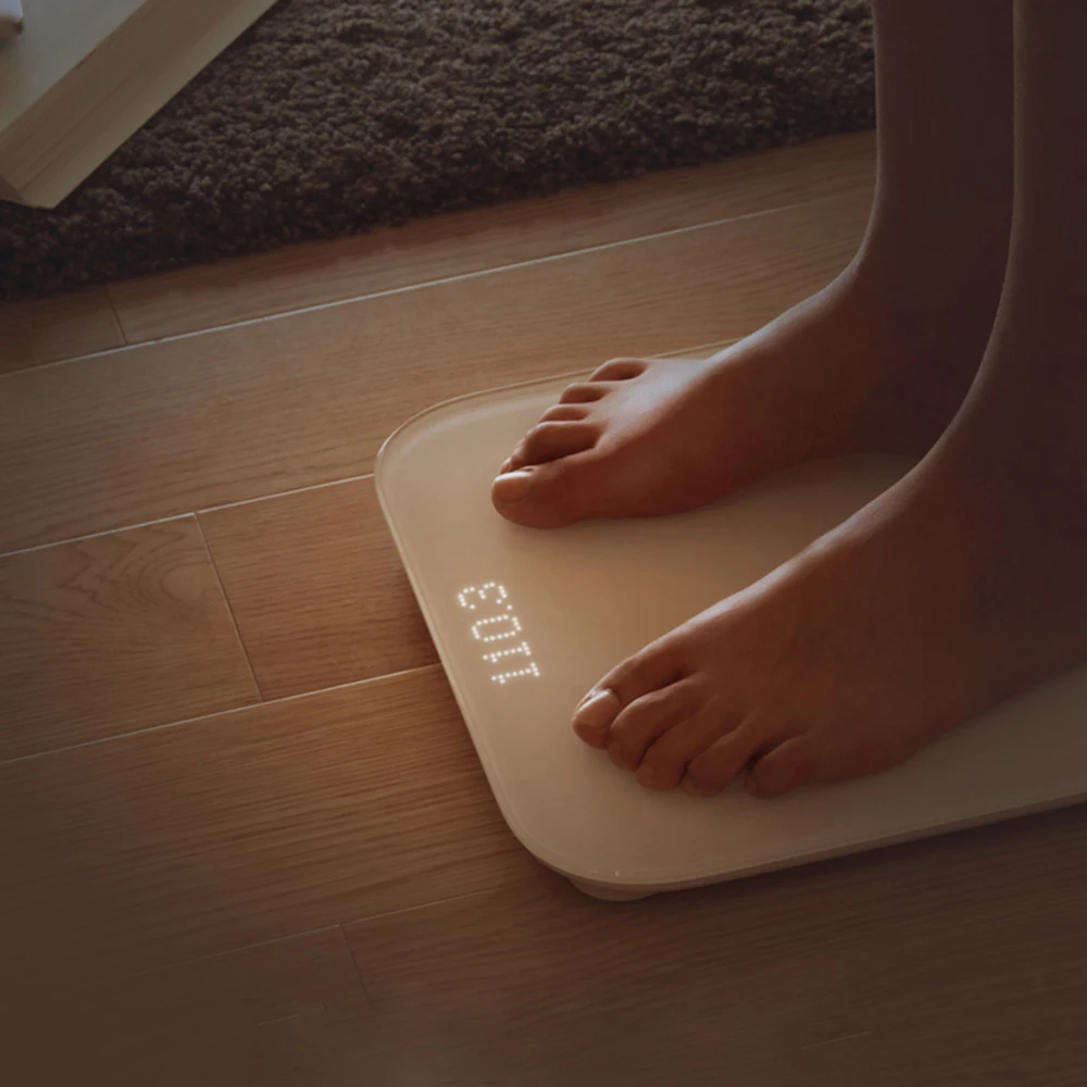 Умные весы Xiaomi Mijia Mi Weight цифровые для здоровья с поддержкой Android 4 iOS 7 Bluetooth 0 белые |