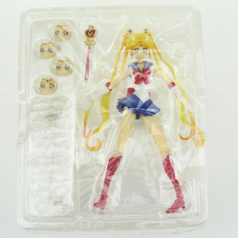Бесплатная доставка 6 &quotSailor Moon Аниме Tsukino Usagi SHF 2nd Ver. В коробке 15 см ПВХ фигурка