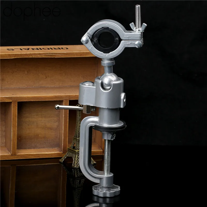 

dophee 360 Degree Clamp-on Grinder Holder Grinder Stand Bench Vise Holder For Electric Drill Stand Dremel Rotary Tools Aluminum