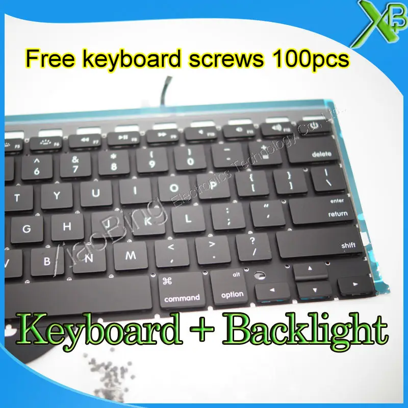 Brand New For MacBook Pro Retina 15.4&quot A1398 US keyboard+Backlight Backlit+100pcs keyboard screws 2013-2015 Years | Компьютеры и