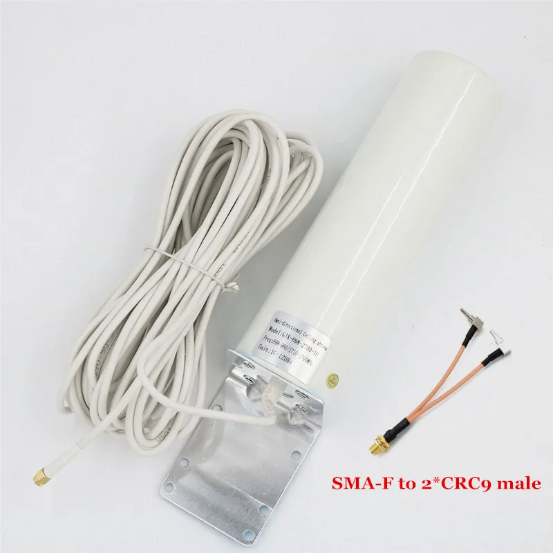 4G LTE Антенна 3g 4G антенна SMA-M наружная антенна с 10 м и SMA-F К CRC9/TS9/SMA разъем для 3g 4G маршрутизатор модем - Цвет: Dual CRC9 male
