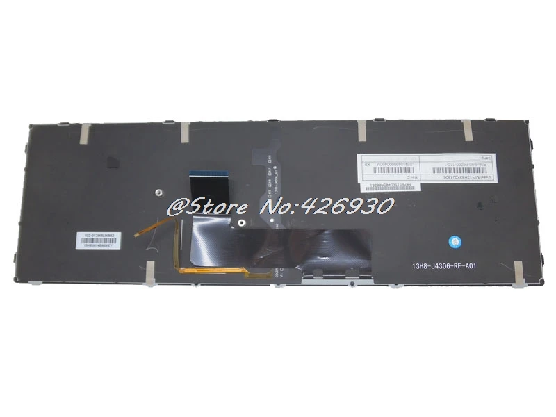 

P650 Keyboard For CLEVO P650 P650SA MP-13H83USJ4306 6-80-P6500-012-1 United States US With Black Frame And Backlit