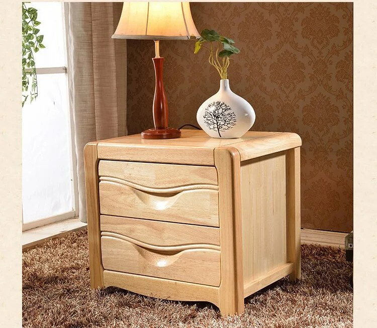 Тумбочки мебель для спальни домашняя тумбочки из массива дерева с двумя ящиками