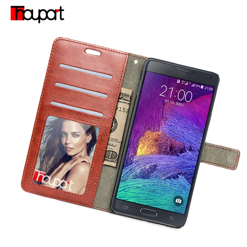 Кожаный чехол для samsung Galaxy Note 4 N910 N9100 откидной Чехол телефона фоторамка Ретро