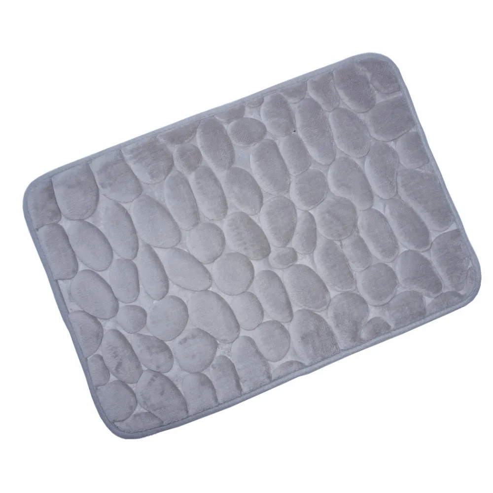 Серый 3D пенопластовый коврик для ванной с эффектом памяти нескользящий SBR нижний