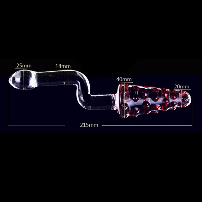 Анальная пробка из стекла Pyrex с рукояткой Хрустальная соковыжималка