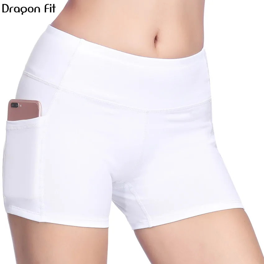 Женские шорты для йоги Dragon Fit однотонные дышащие спортивные фитнеса