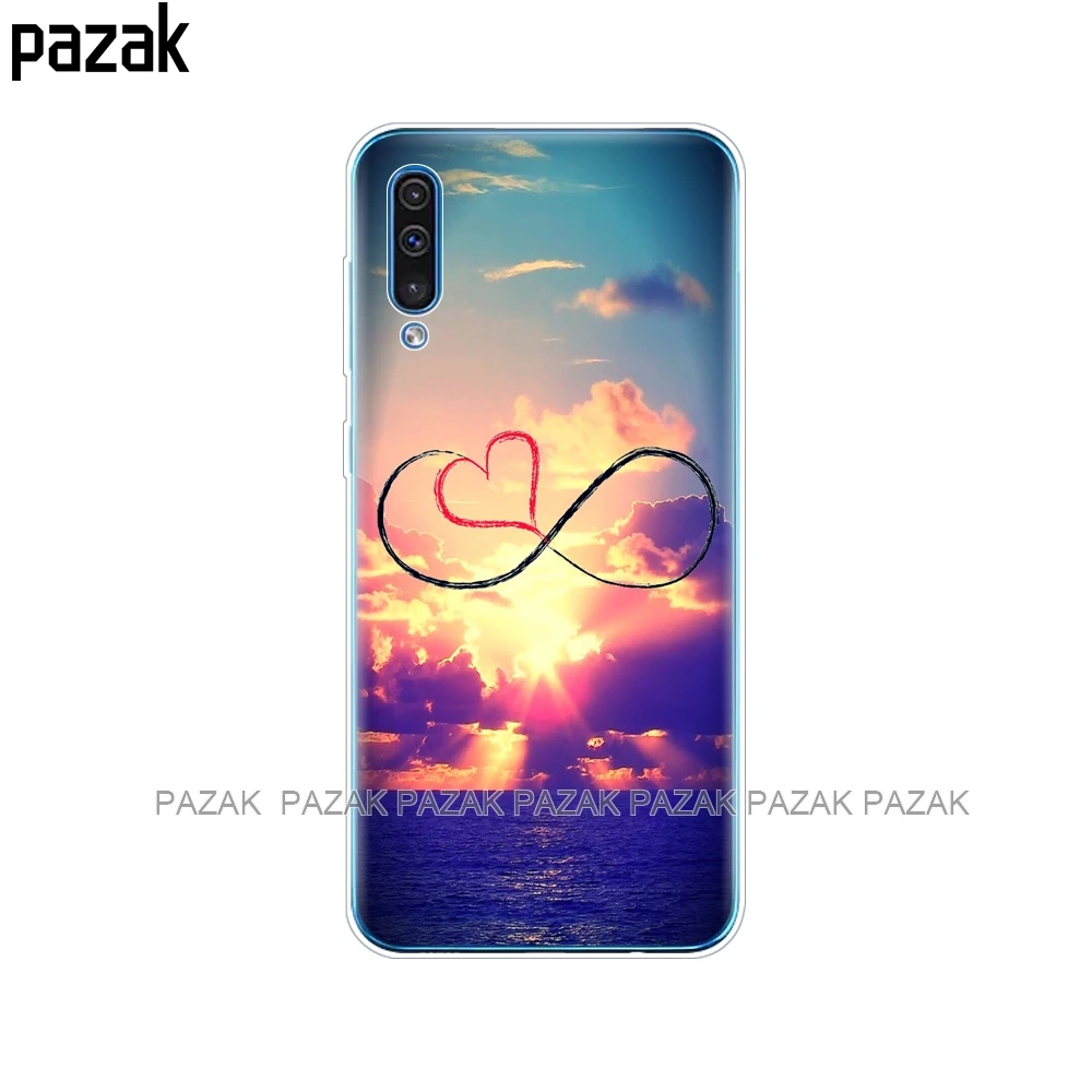 61516 Чехол для Samsung Galaxy A50, силиконовый прозрачный чехол на заднюю панель телефона для Samsung A50 A505 A505F, SM-A505F, мягкий чехол 6,4, чехол, бампер - Цвет: 61516