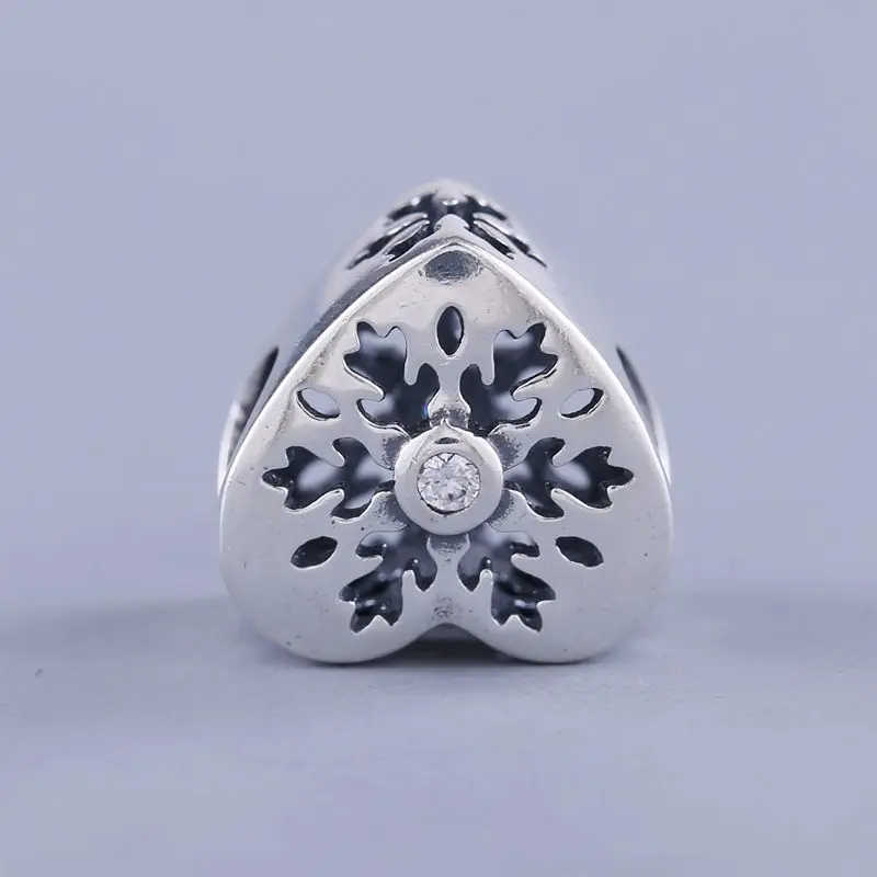 Authentic 925 Sterling Silver Hollow snowflakes Bead Charm Beads Fit Original Pandora Women Bracelets Bangles DIY Charms Jewelry |