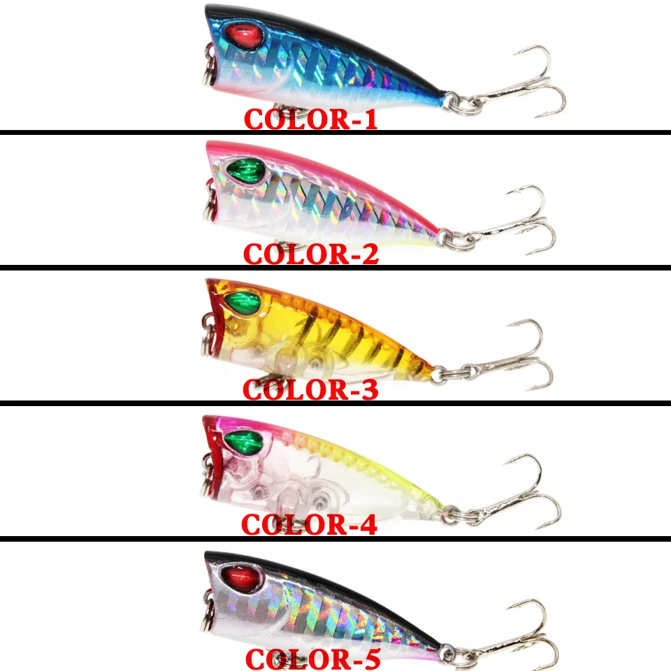 Горячая Распродажа 1 шт. искусственный Поппер жесткий пластик 3d глаза рыболовный