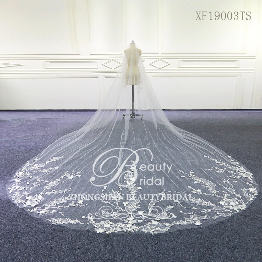 Свадебные аксессуары вуаль из тюля с кружевной кромкой и гребнем veu de noiva