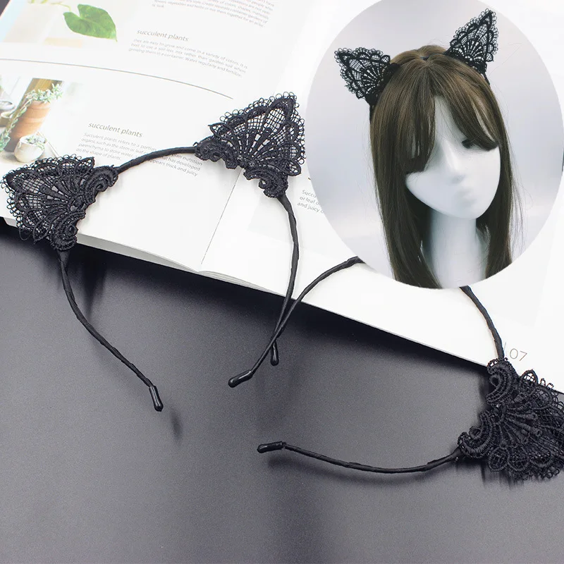 Сексуальные игрушки для флирта пар повязка на голову с кошачьими ушками модная