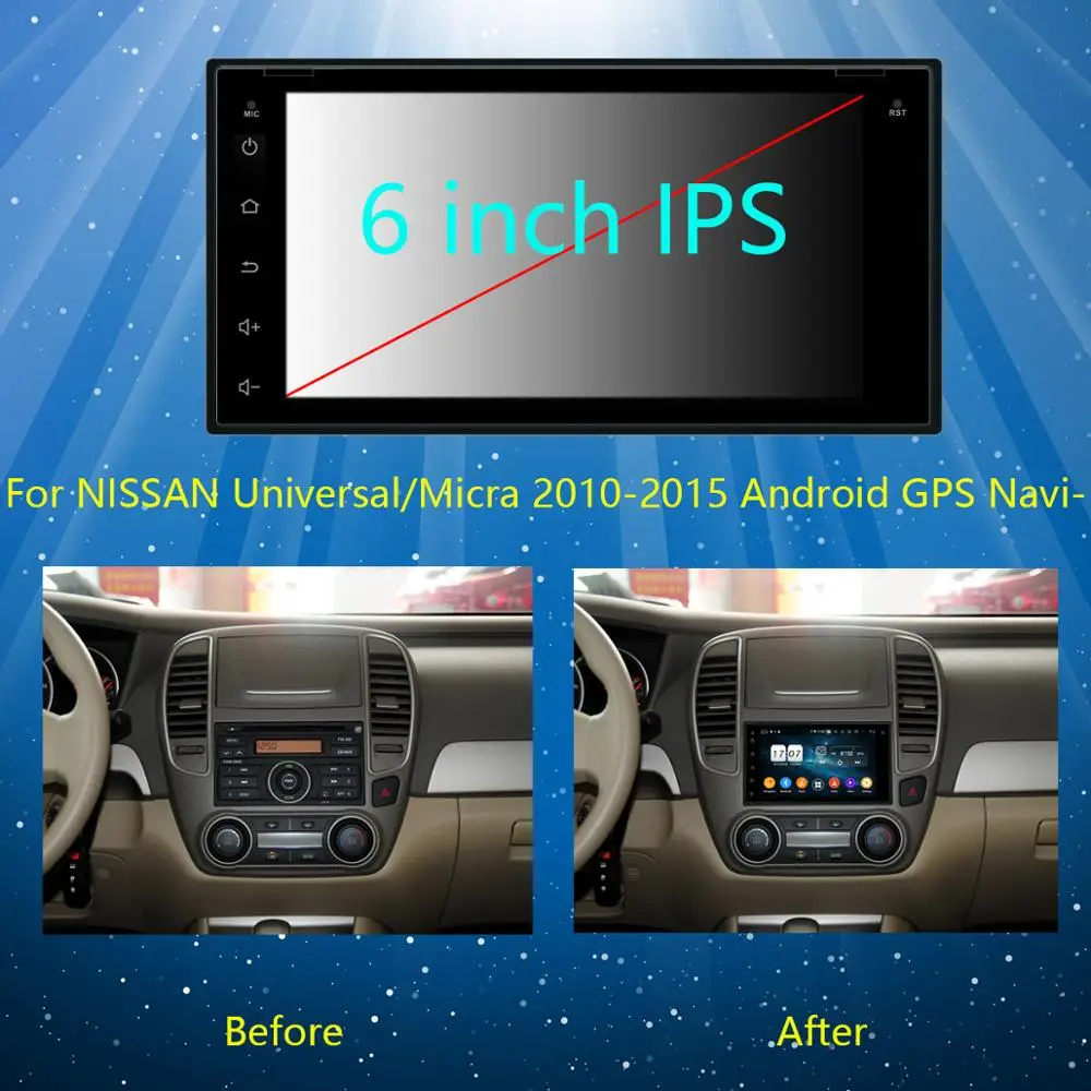 DVD-плеер Автомобильный 6 дюймов IPS 8 ядер 4 Гб ОЗУ + 64 ПЗУ Android 9 0 для Nissan Frontier Navara Murano