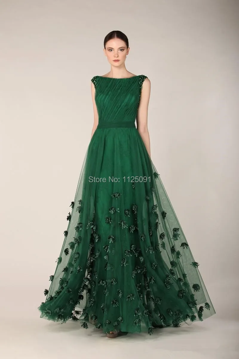 Длинное вечернее платье для женщин темно зеленое с цветами|dress long green|dress womendress women