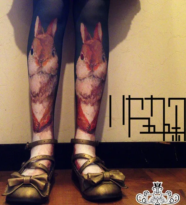 Колготки принцессы сладкой Лолиты в стиле ретро 150 168 см|cat pantyhose|lolita pantyhoserabbit pantyhose
