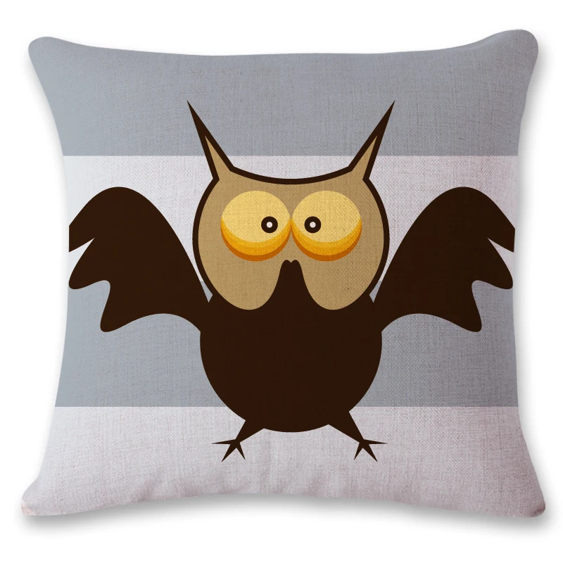 2019 New Cartoon cute bird Owl parrot office chair lumbar support pillow photo customized custom printed linen pillowcase | Дом и сад