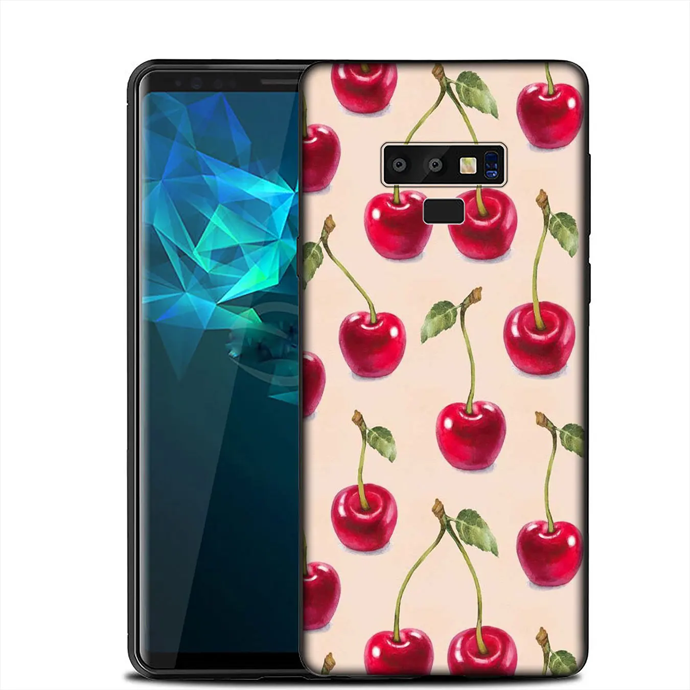 IYICAO Cherry summer fruit Soft Silicone Case for Samsung Galaxy A6 A9 A8 A7 2018 A3 A5 2016 2017 Note 9 8 10 Plus Lite |