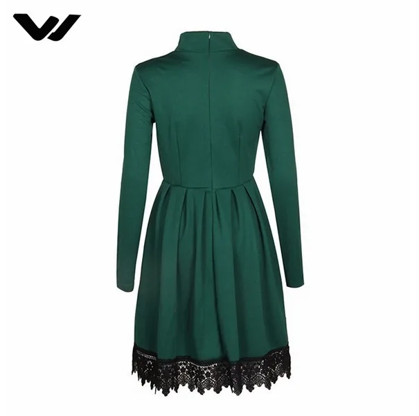 2018 винтажное женское кружевное лоскутное мини-платье повседневное с вечерние