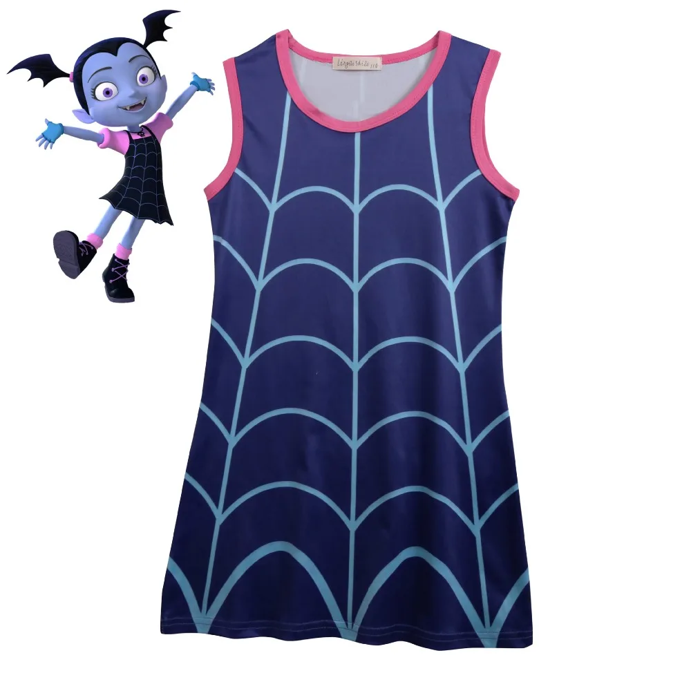 New Summer Vampirina Dresses for Girls Princess Birthday Party Dress Children Moana Trolls Costume Kids Clothes Vestido Clothing | Детская