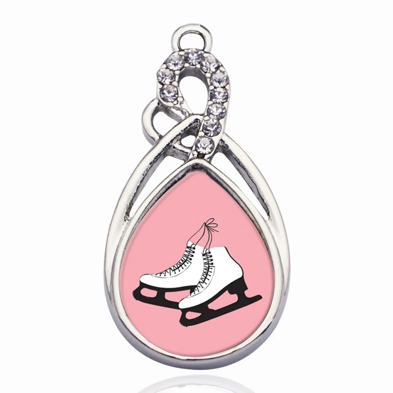 Коньки для фигурного катания круг очаровательные модные подвески ожерелья