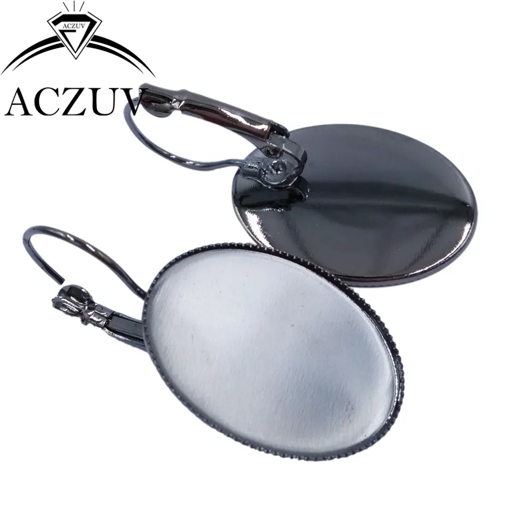 Опт левербэк пустые серьги ободок Овальные Кабошоны для зубов базовые настройки