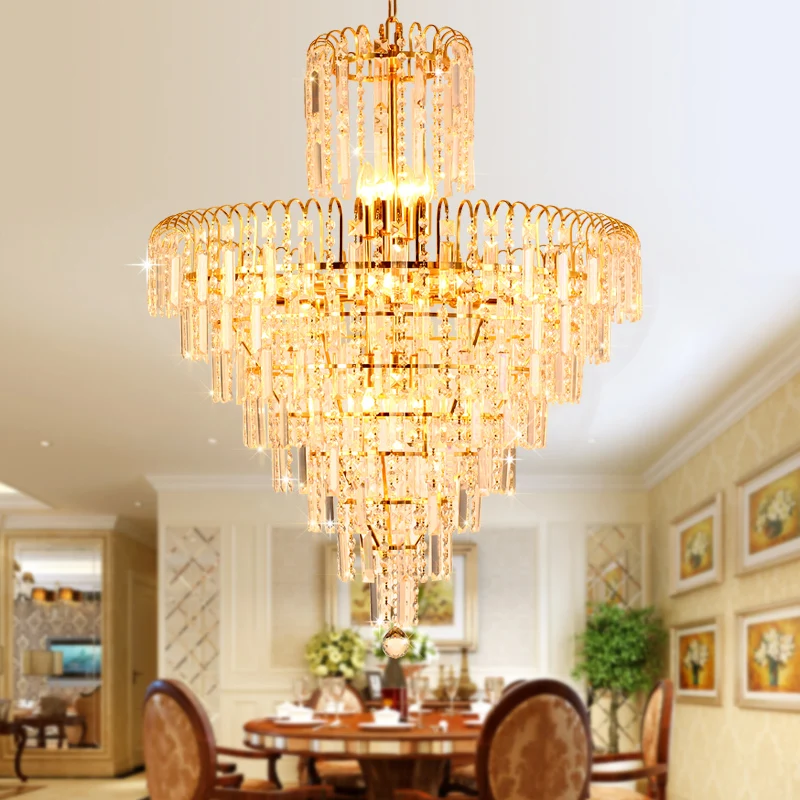 Modern Crystal Chandelier American Gold Chandeliers Lighting Fixture Home Indoor Dining Room Hotel Hall Lobby LED Lamps | Освещение